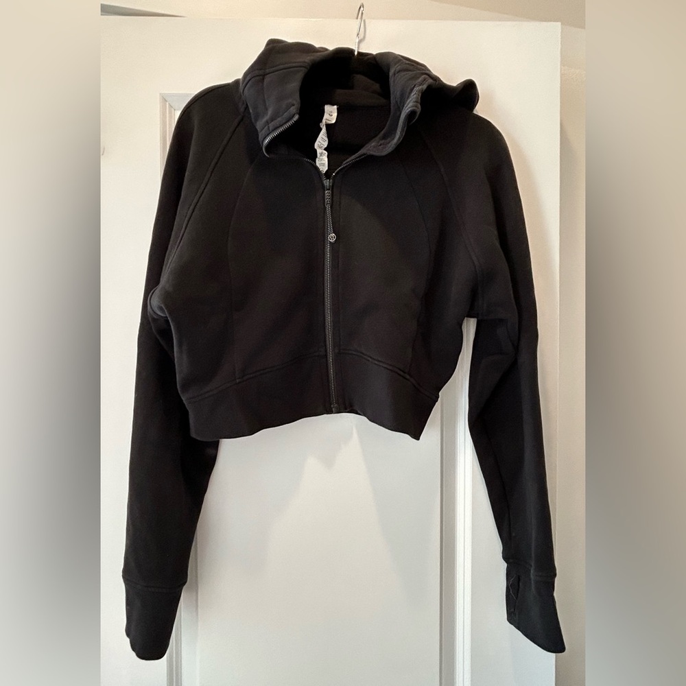 Lululemon Cropped Scuba Full-Zip Hoodie (size 12)